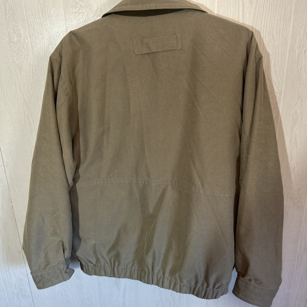 Forest Club Large Tan Canvas Bomber Jacket By Rainforest - Picture 4 of 6